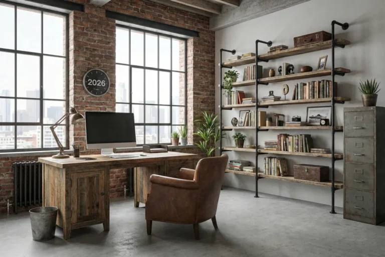18 Raw And Rustic Industrial Home Office Ideas For 2026