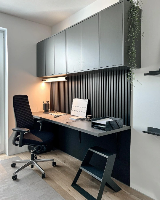 Monochrome Floating Station with Slat Detail