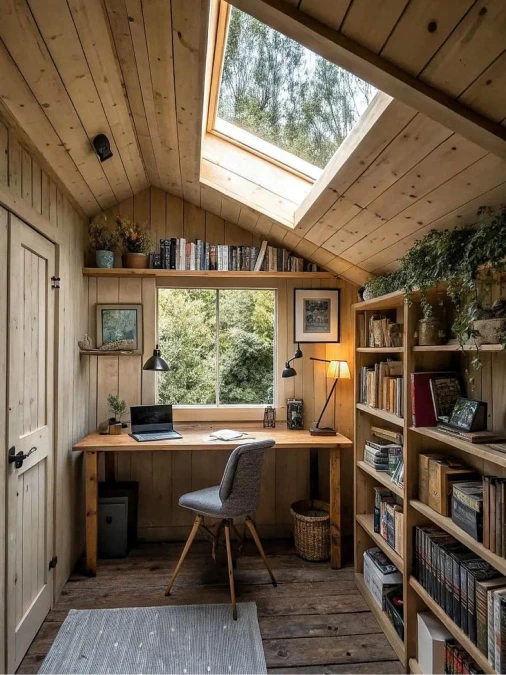 Rustic Skylight Cabin Retreat
