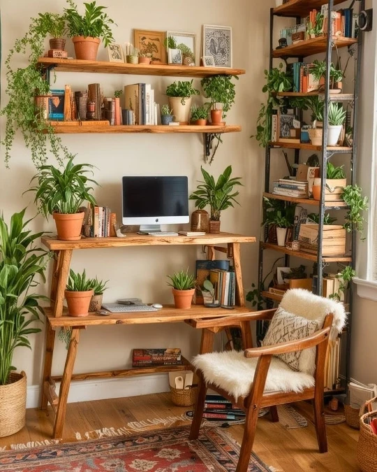 Natural Wood Standing Desk