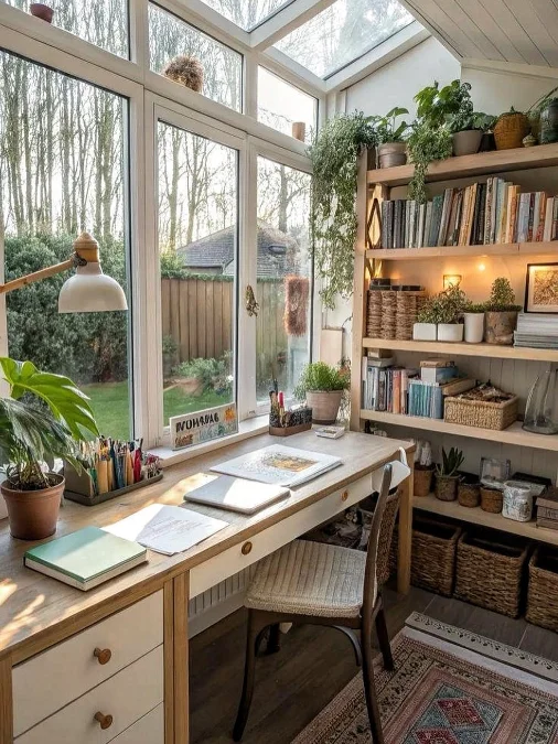 Glass Roof Sunroom Office