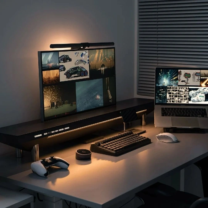 Illuminated Desk Shelf