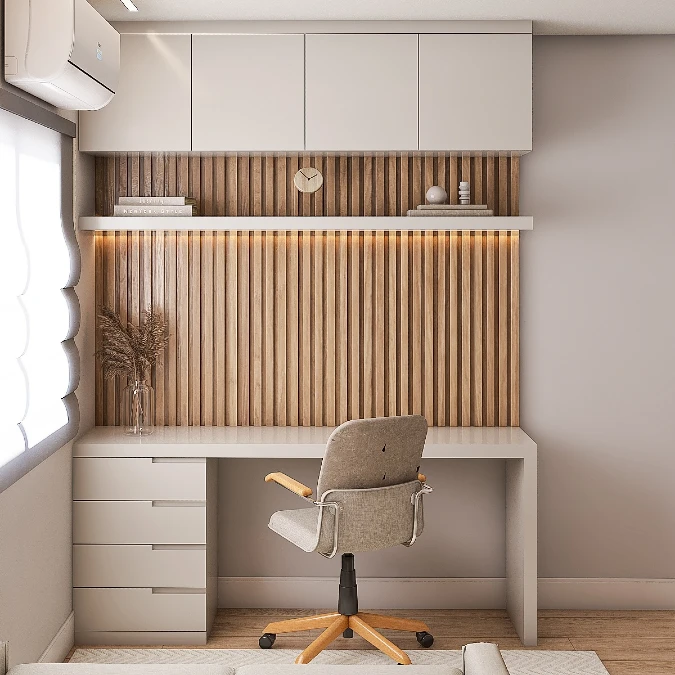 Upper Cabinets and Illuminated Shelf