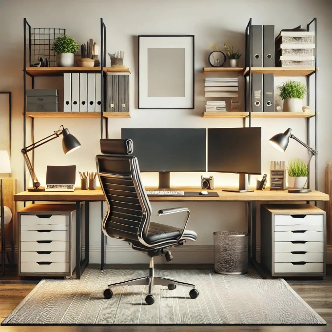 Over-Desk Metal Frame Shelving