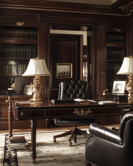 Traditional Dark Wood Executive Office