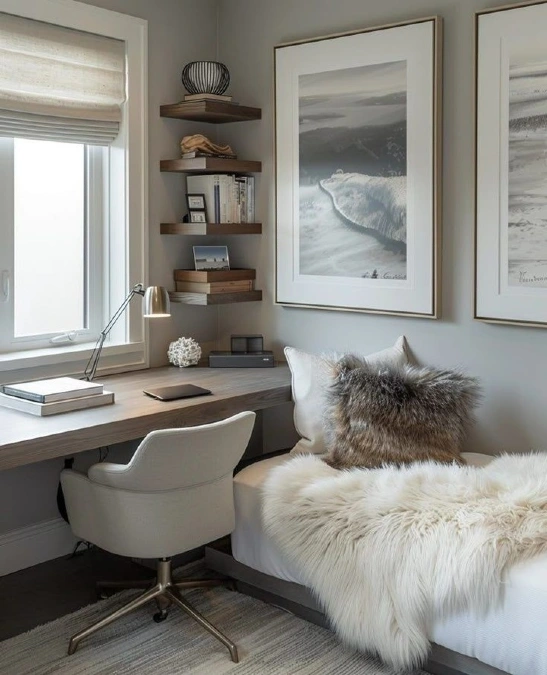 Corner Desk and Relaxing Daybed