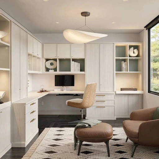 L-Shaped Built-in Desk