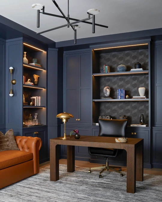 Deep Navy Custom Shelving