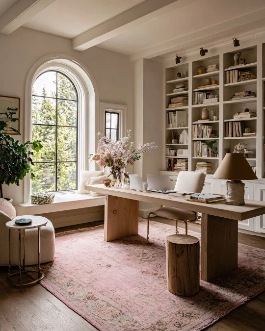 Cat-Friendly Boho Workspace