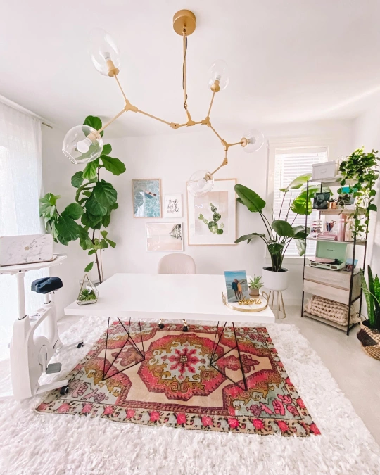 Chic Gold Accent Workspace