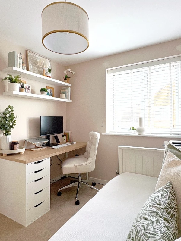 Bright Bedroom Office Corner