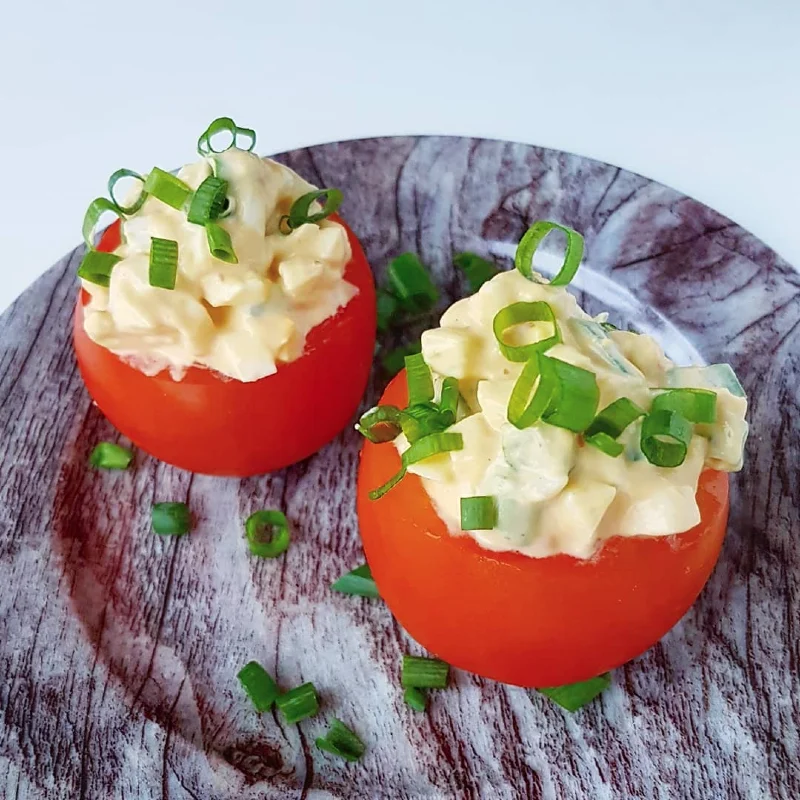 Egg Salad Stuffed Tomatoes