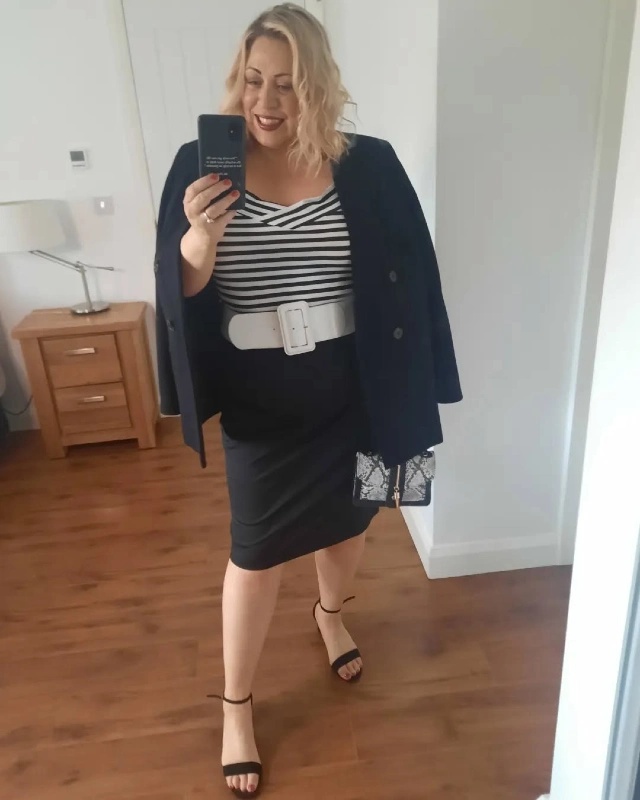 Striped Bodice and Pencil Skirt