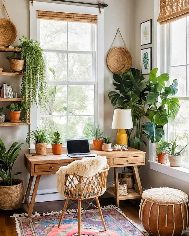 Tropical Boho Workspace