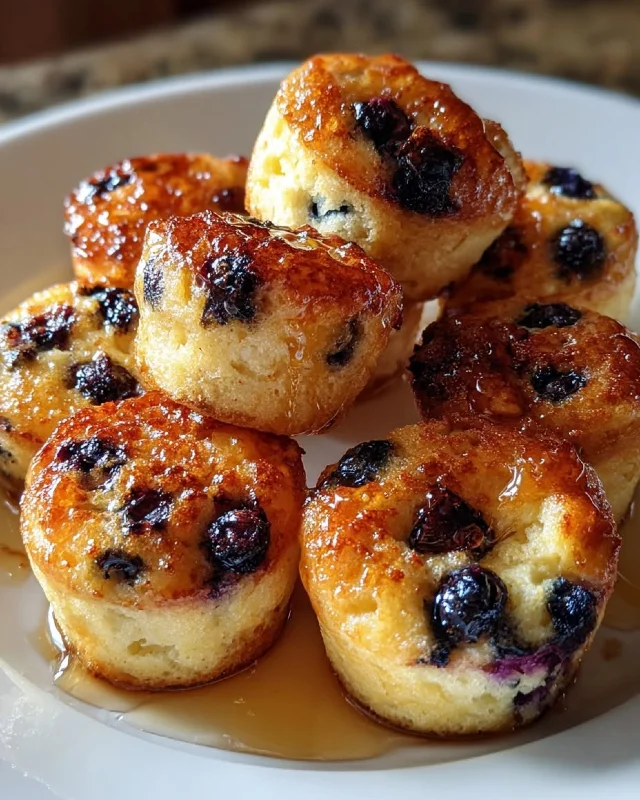 Blueberry Cottage Cheese Pancake Bites