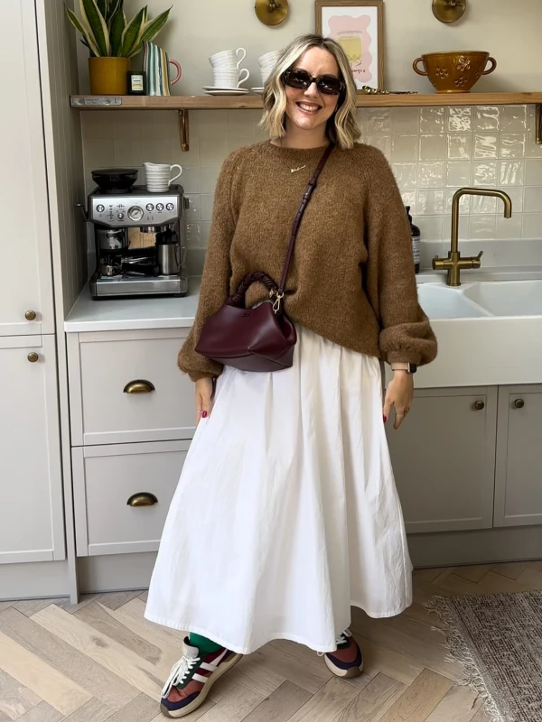 Oversized Knit and Maxi Skirt