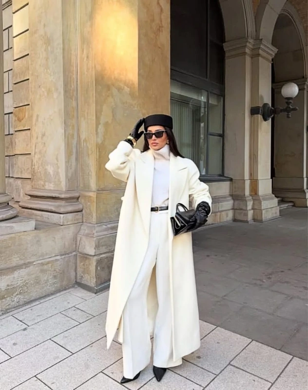 Winter White Statement Overcoat