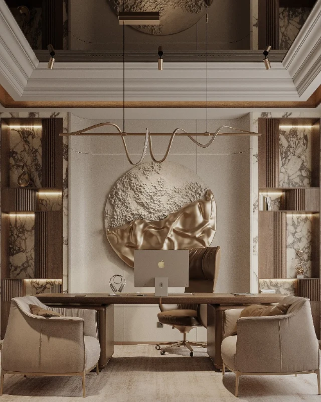 Sculptural Reliefs and Marble Accents