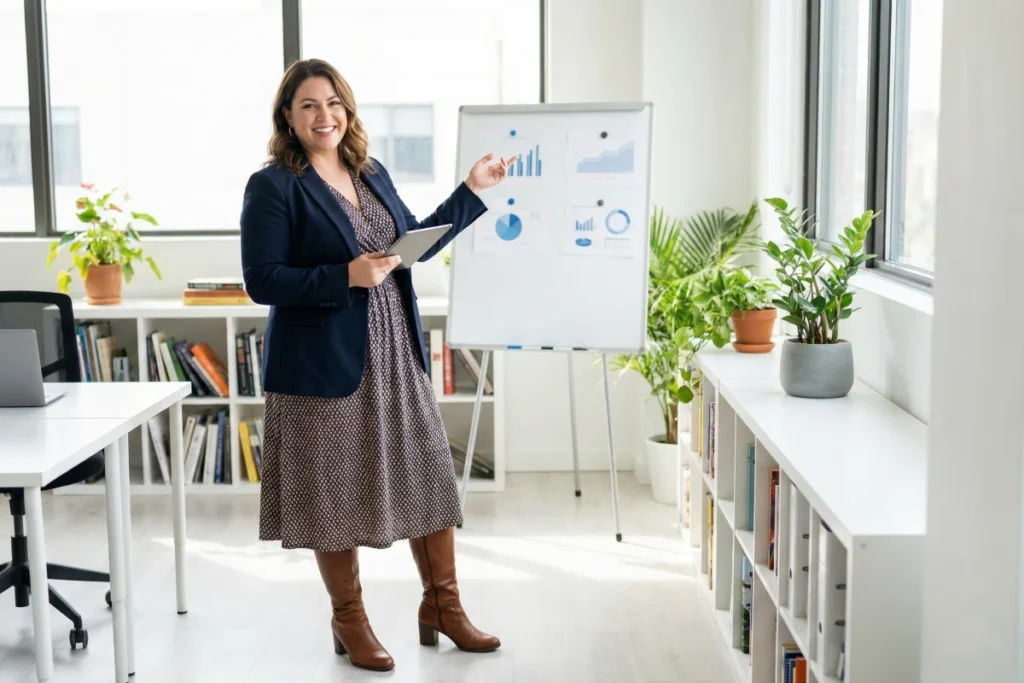 15 Flattering Office Outfit Ideas For Curvy Women To Wear This Season