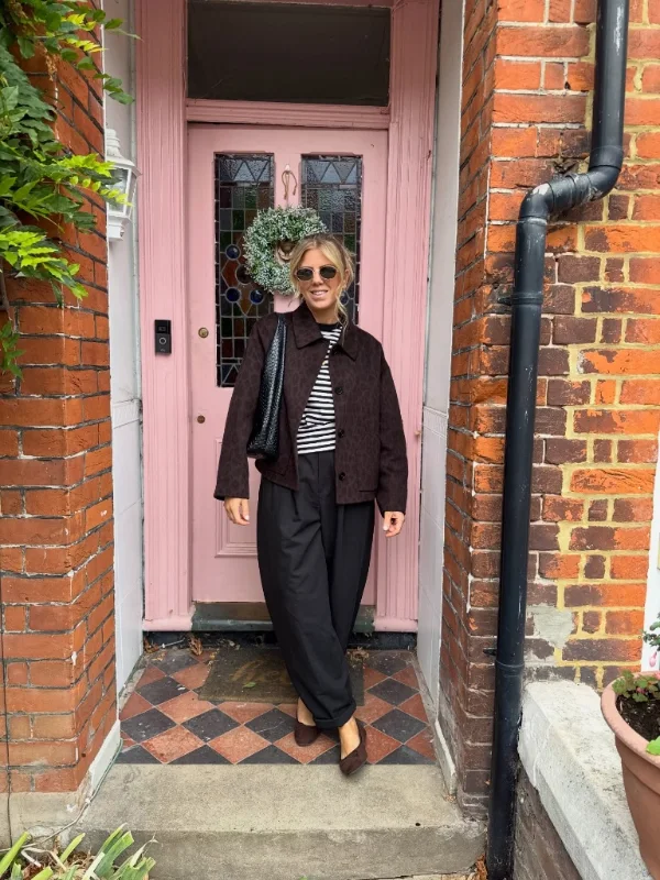 Animal Print Jacket and Striped Layers