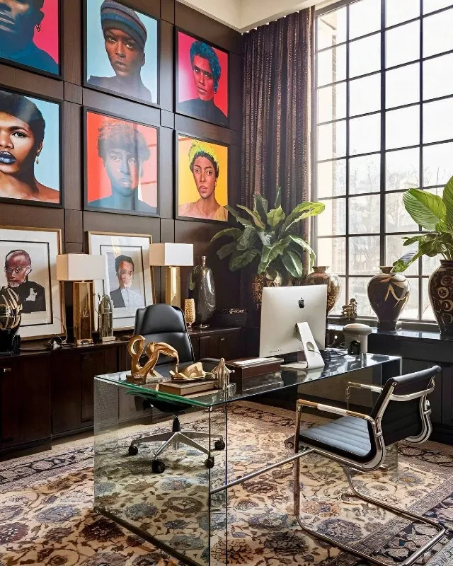 Gallery Wall with Vibrant Portraits