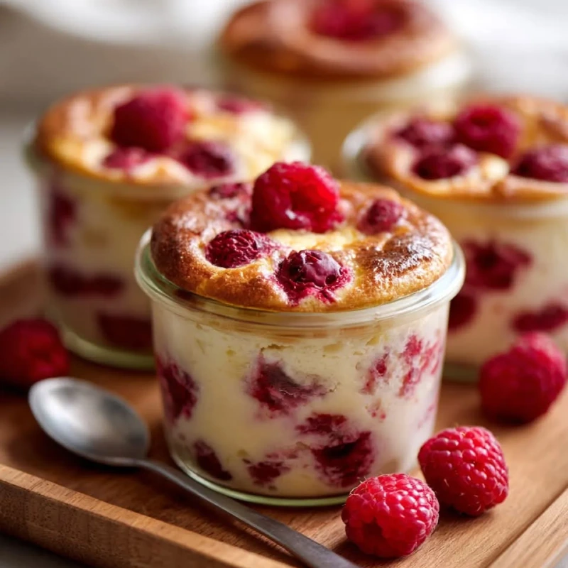 Baked Raspberry Cottage Cheese Cups