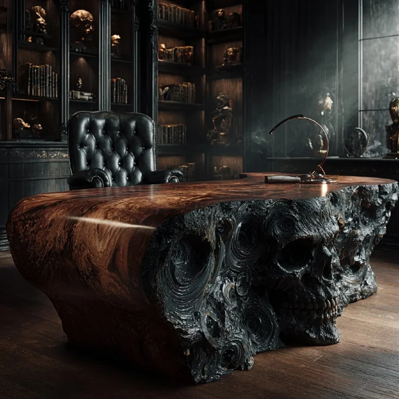 Sculpted Ossuary Statement Desk