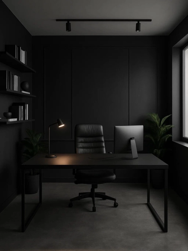 Matte Black Minimalist Studio