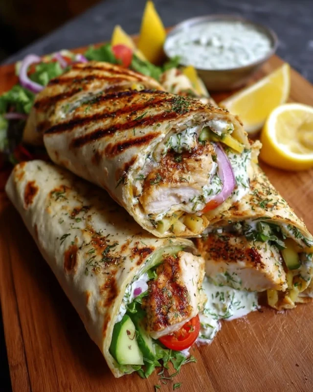 Lemon Herb Chicken Salad Wrap