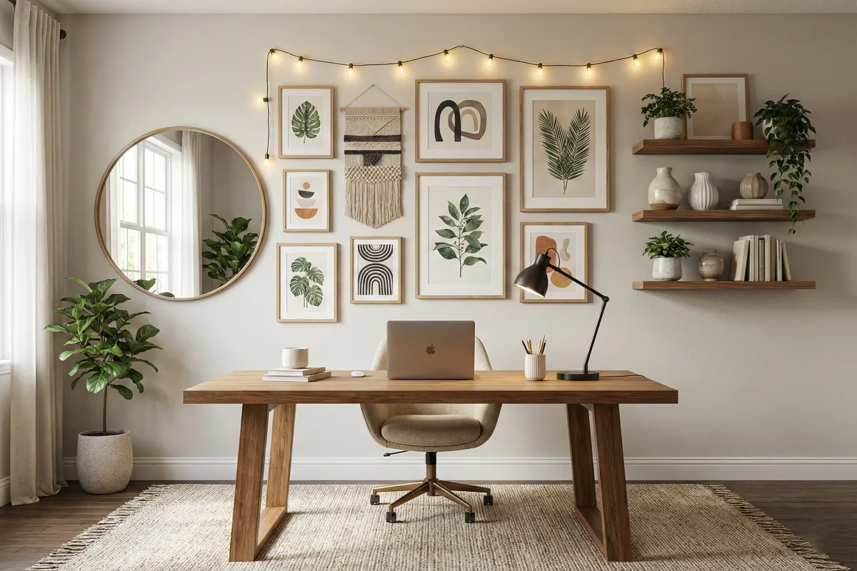 16 Stunning Home Office Wall Decor Ideas For A Motivating Workspace ...