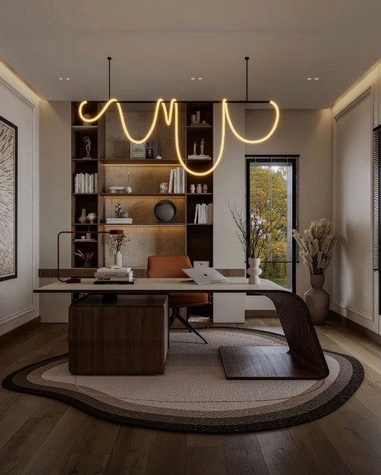 Sculptural Neon Pendant