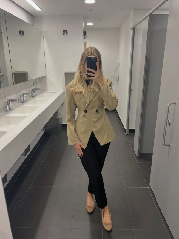Oversized Blazer and Black Pants