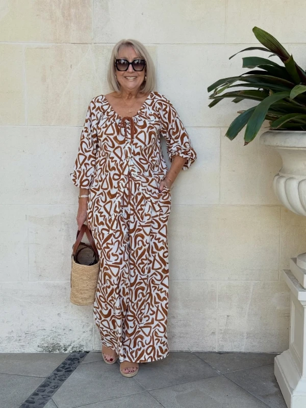 Printed Wide Leg Jumpsuit