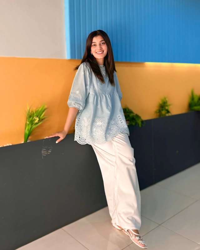 Scalloped Eyelet Tunic