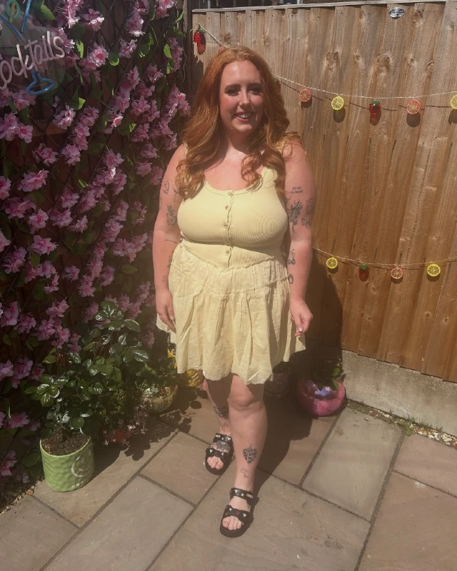 Lemon Yellow Button Front Dress