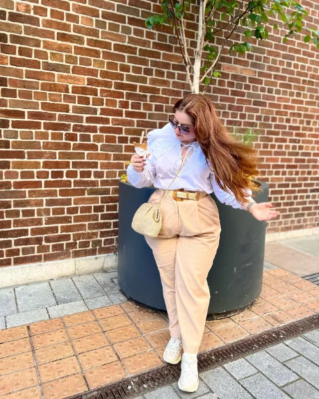 Airy Blouse and Neutral Trousers