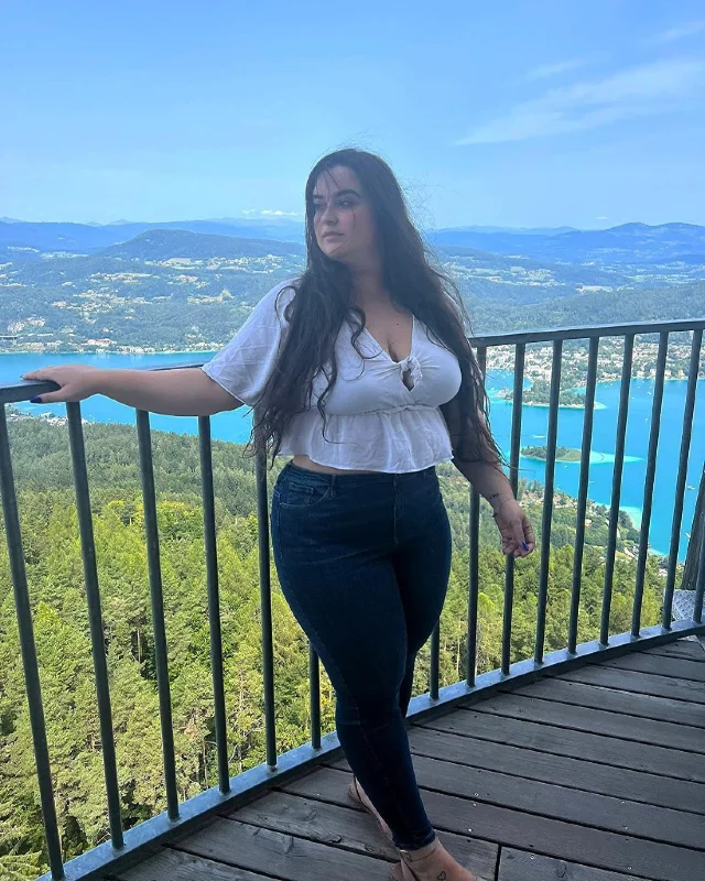 Peplum Top and Dark Denim