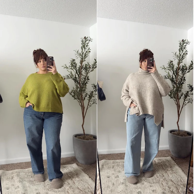 Oversized Knits and Relaxed Denim