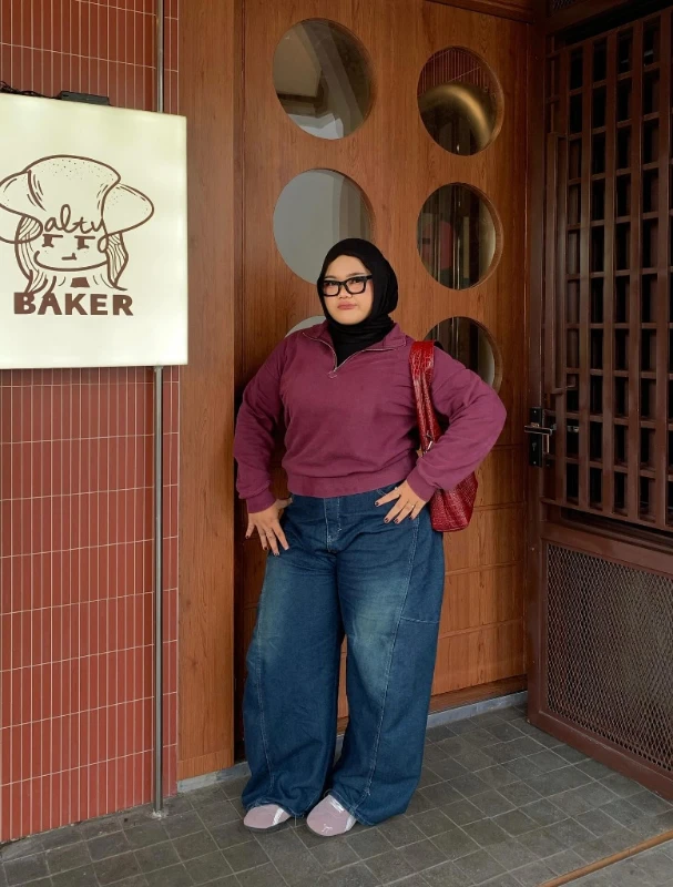 Quarter-Zip and Barrel Jeans