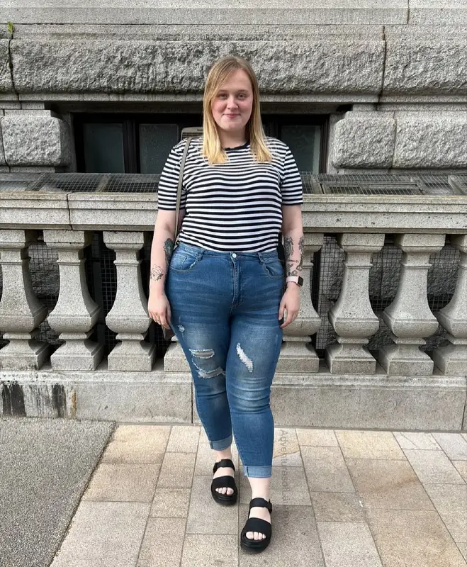 Monochromatic Stripes and Distressed Denim