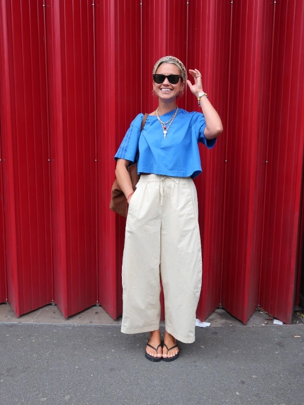 Cropped Tee and Wide-Leg Culottes
