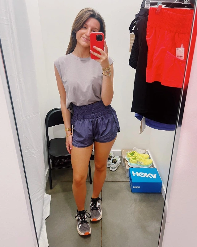 Muscle Tee and Smocked Waist Athletic Shorts