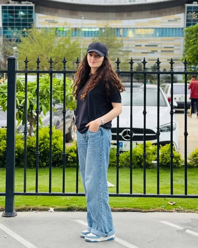 Black Tee and Relaxed Denim