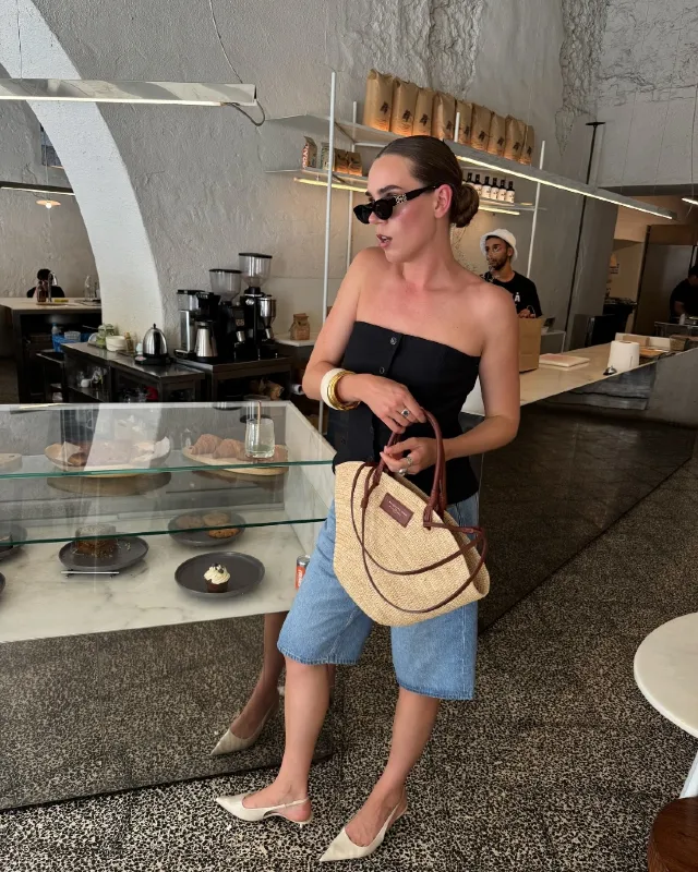 Tailored Vest and Denim Shorts