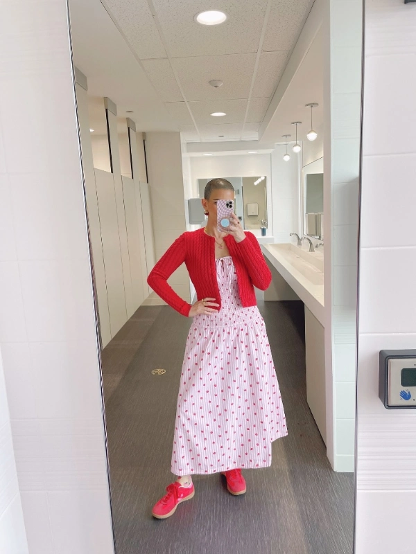 Smocked Maxi Dress and Bold Cardigan