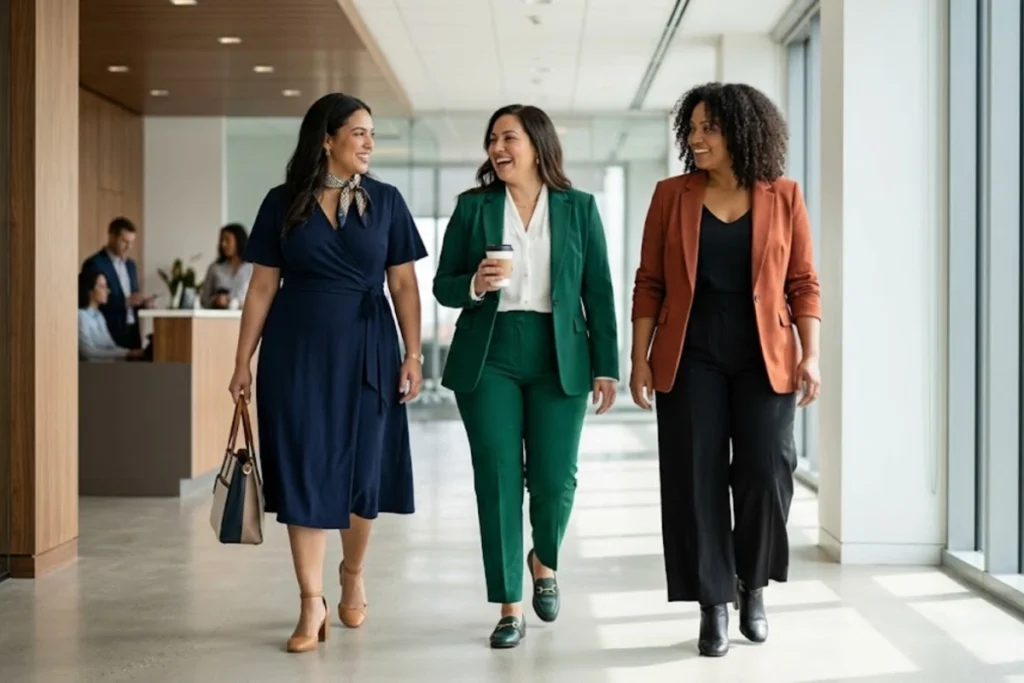 24 flattering office outfits for plus size women that are stylish, not just 'appropriate