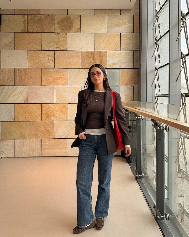 Chocolate Blazer and Layered Tees