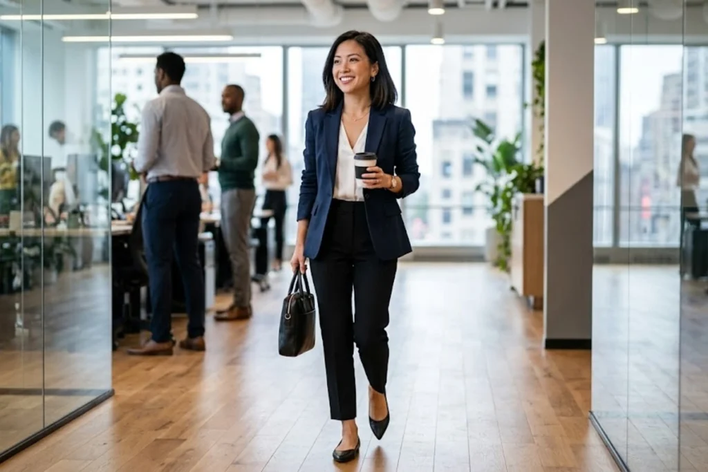 office outfits for petite women that proportion perfectly and skip the alterations