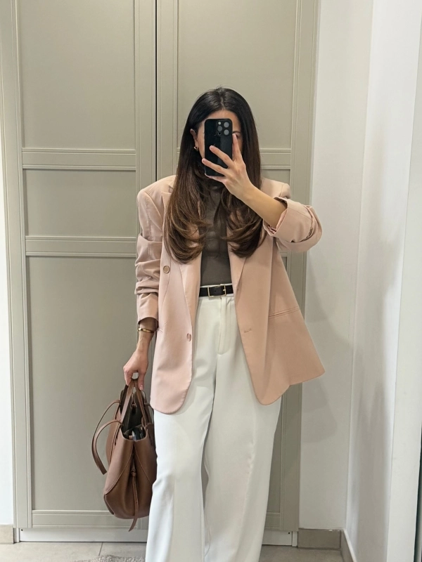 The Oversized Blush Blazer