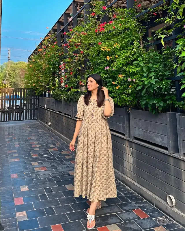 Floral Ankle Length Dress